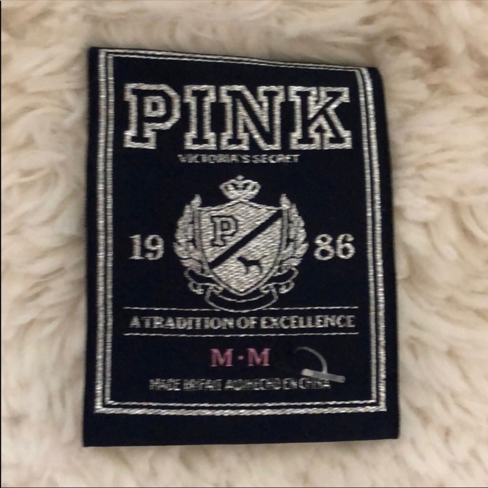 PINK by VS BLING FAUX FUR SHERPA LINED FULL ZIP HOODED JACKET SZ M PINK VINTAGE - Picture 11 of 14